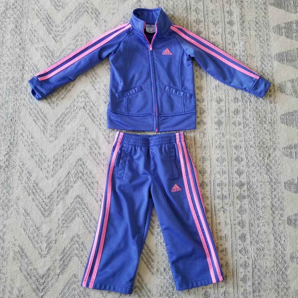 Adidas baby/toddler girl 2T track suit outfit